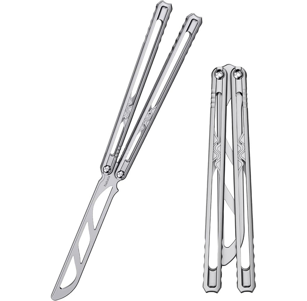 Canyon Balisong Butterfly Knife, Stainless Steel Handle & Blade, Live Blade, Sharpened Edge, Tactical Folding Knife for EDC and Collection