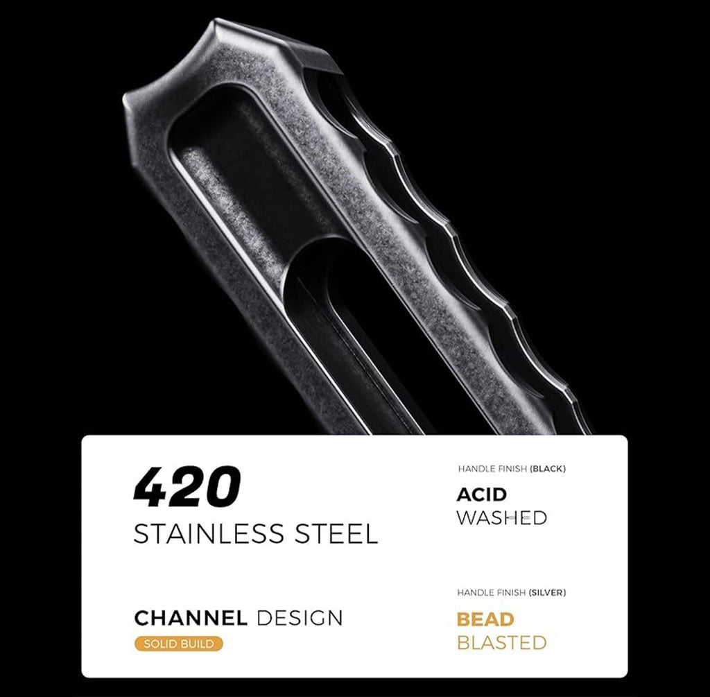 Canyon Balisong Butterfly Knife, Stainless Steel Handle & Blade, Live Blade, Sharpened Edge, Tactical Folding Knife for EDC and Collection