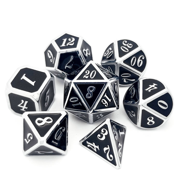 Premium Irregular Metal Polyhedral Dice Set, Multi Sided Dice for Tabletop RPG Dungeons & Dragons Role Playing Board Game