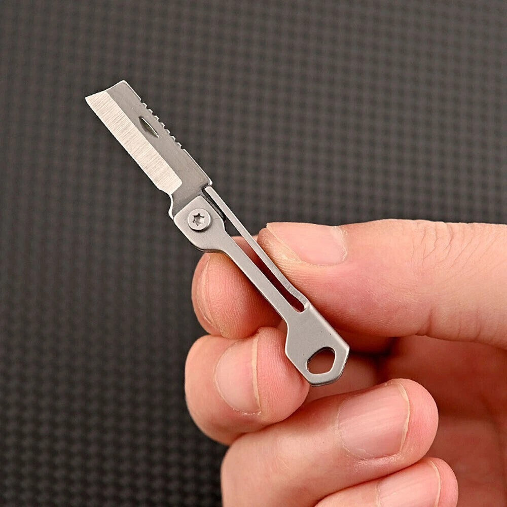Mini Folding Knife Stainless Steel Pocket Key Chain