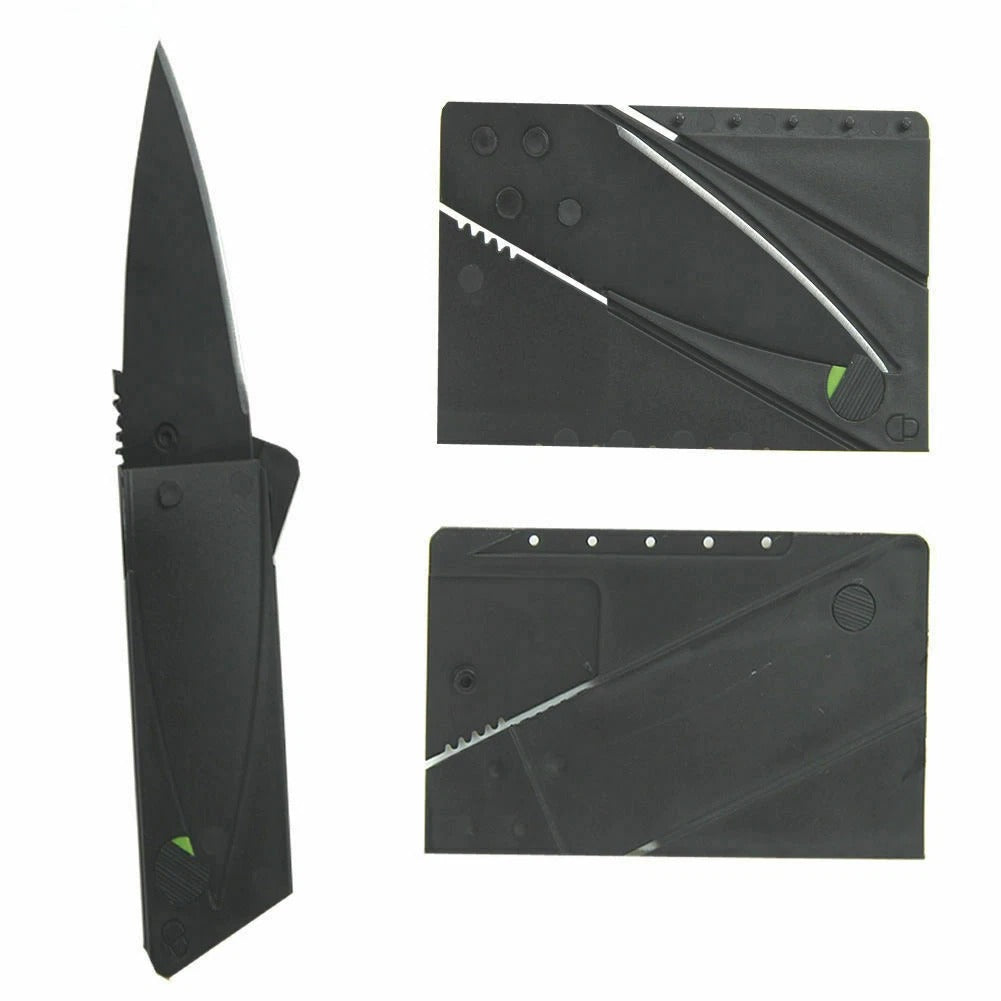 Lot Portable Credit Card Knives Folding Wallet Thin Pocket Survival Micro Knife