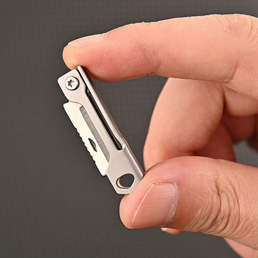 Mini Folding Knife Stainless Steel Pocket Key Chain