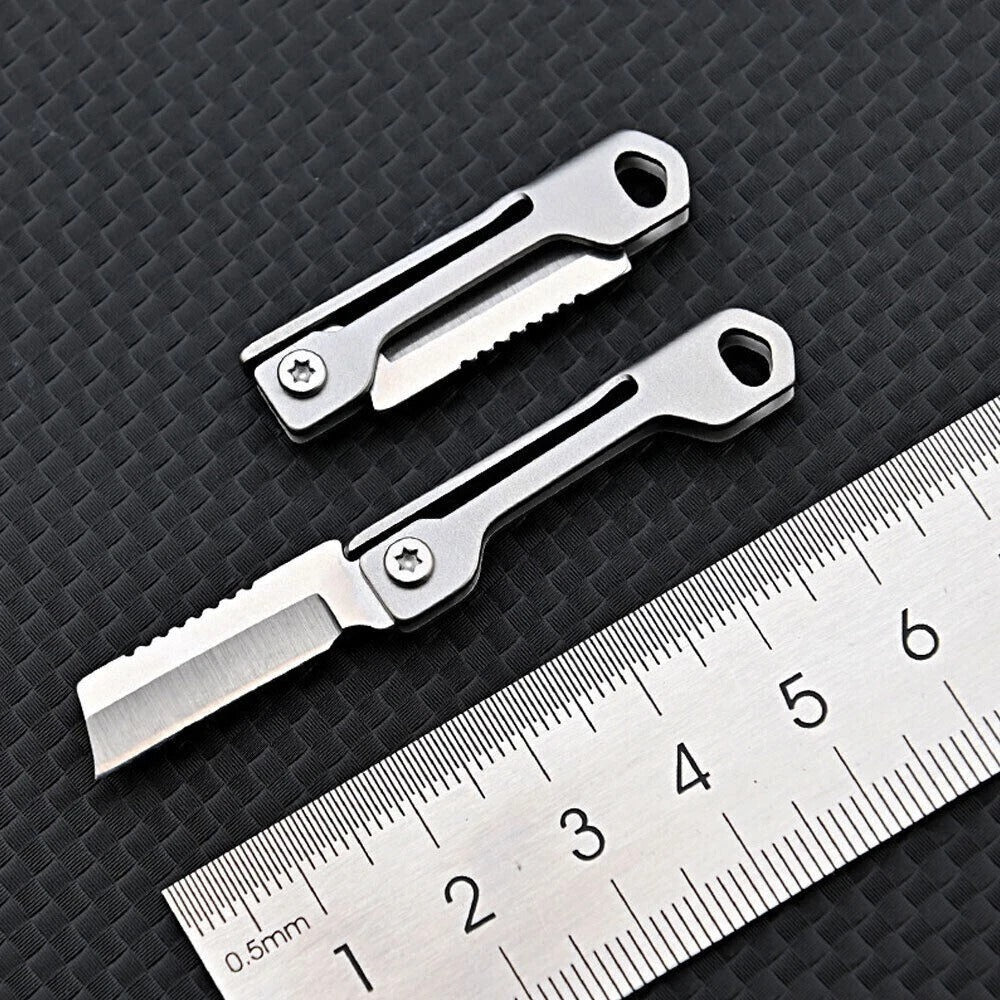 Mini Folding Knife Stainless Steel Pocket Key Chain