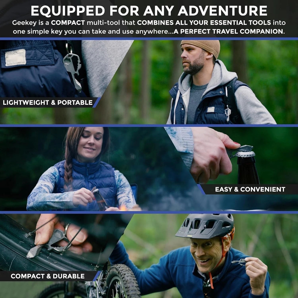 Keychain Multitool – EDC Tool with 16+ Functions | Small Bottle Opener