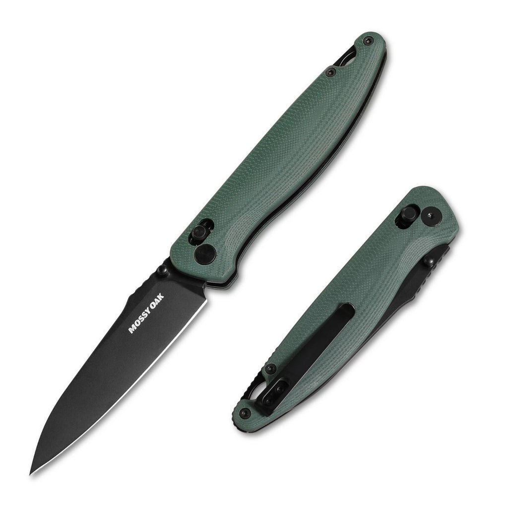 Folding Pocket Knife, 3.54" D2 Steel Blade w/G10 Handle EDC with Pocket Clip