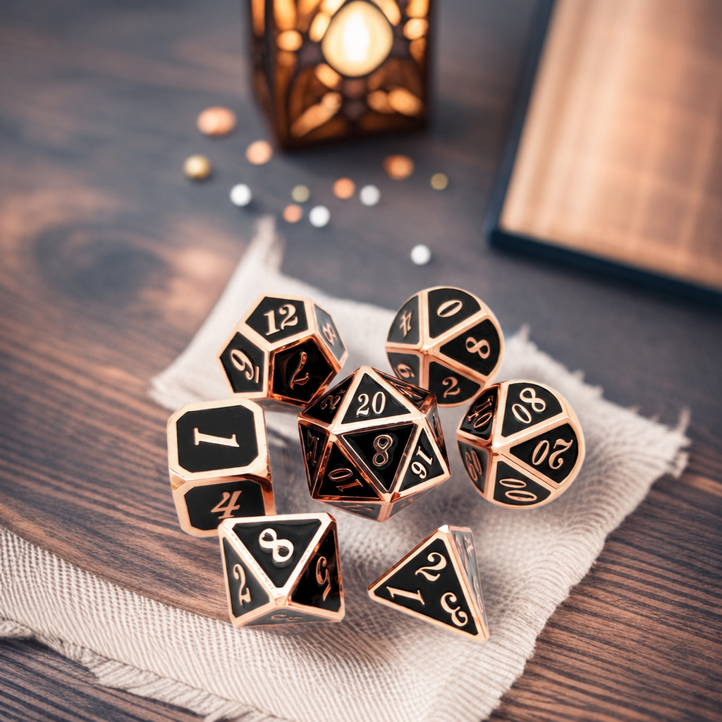Premium Irregular Metal Polyhedral Dice Set, Multi Sided Dice for Tabletop RPG Dungeons & Dragons Role Playing Board Game